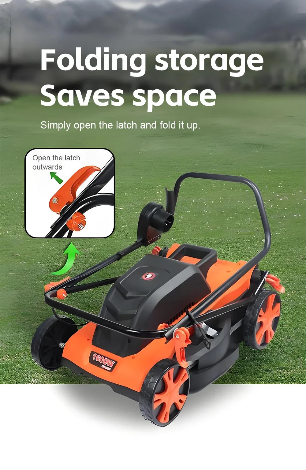 1200W/1600W Hand Push Weeder Lawn Mower Household Electric Weeder Handheld Multifunction Lithium Trimmer Hedge Lawn Trimmer