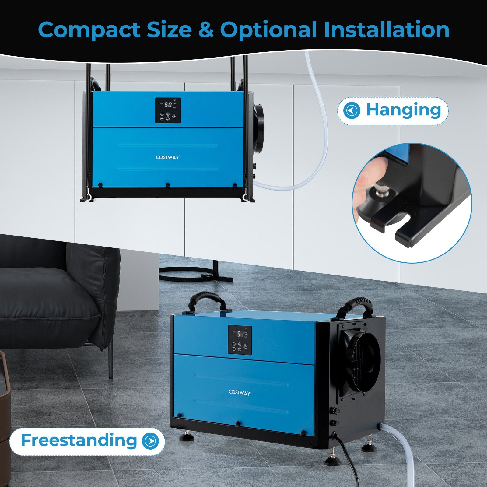 192 Pint Crawl Space Dehumidifier with 3 Modes and 24H Timer