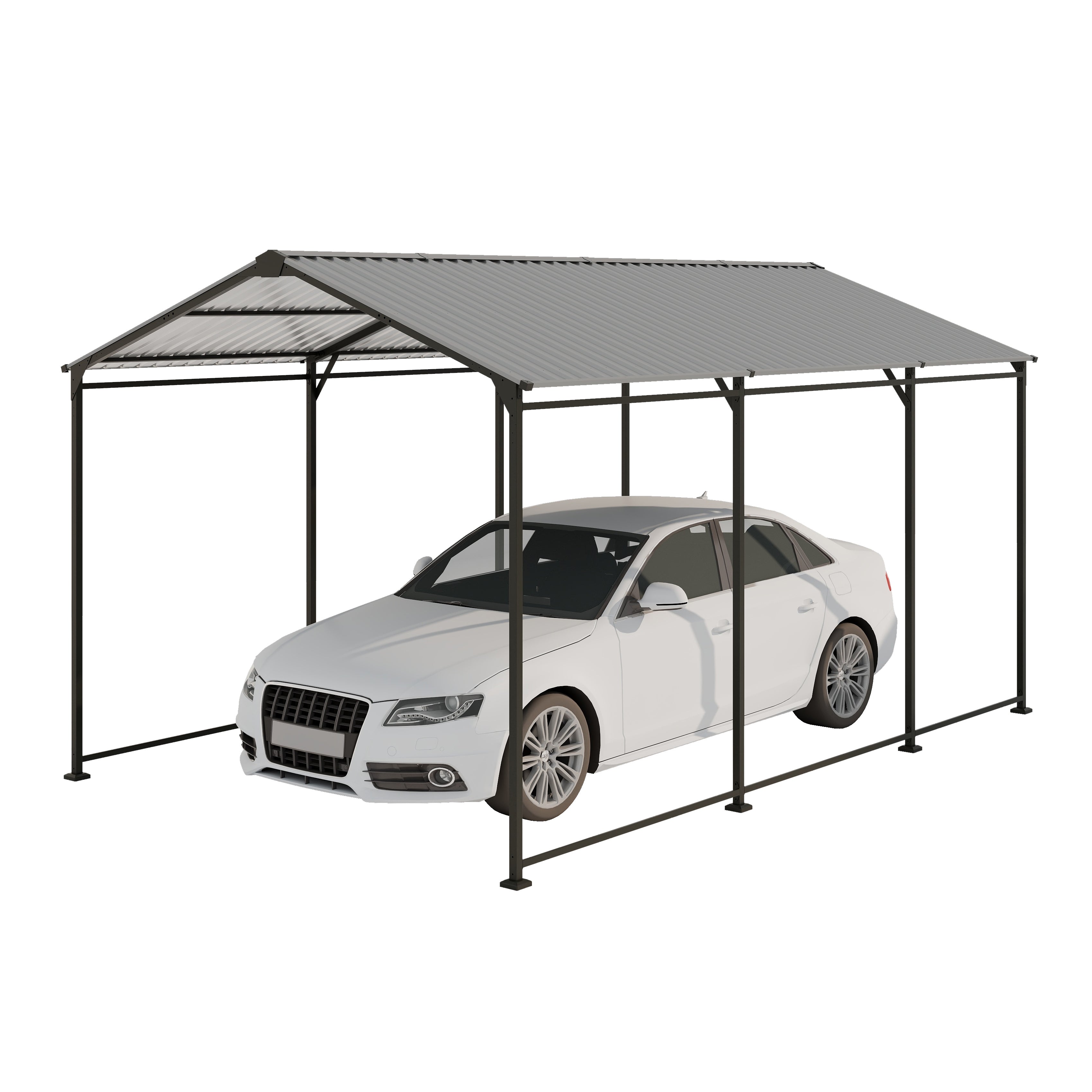 Heavy Duty Metal Carport 10 × 15 FT