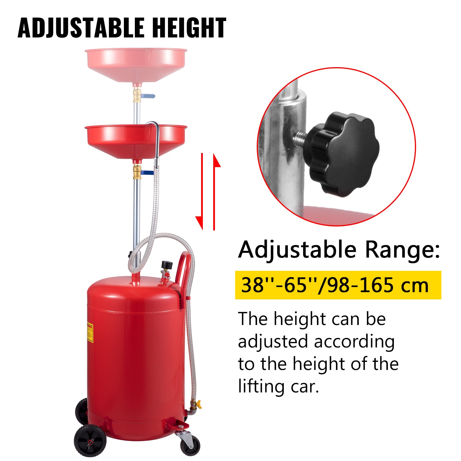 20 Gallon Portable Waste Oil Drain Tank